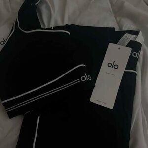 ALO Yoga Black and White Activewear Set